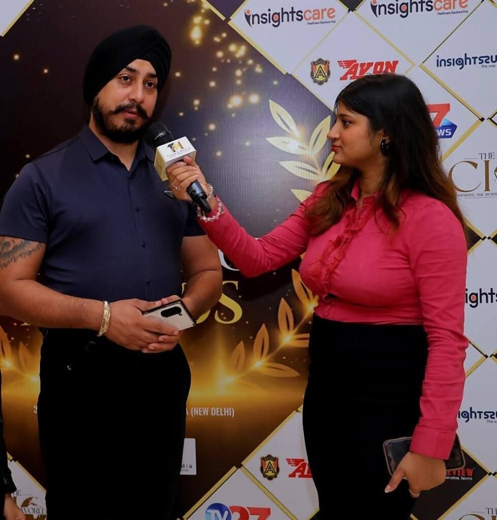 Advocate Gurmeet Singh speaking to media representatives during a legal briefing